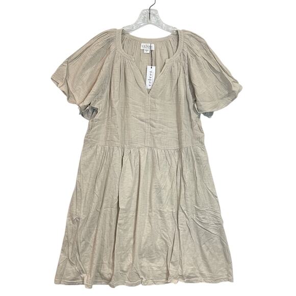 Velvet by Graham & Spencer Jamie Dress Women’s Medium Sand Cotton Gauze NWT - Picture 6 of 12